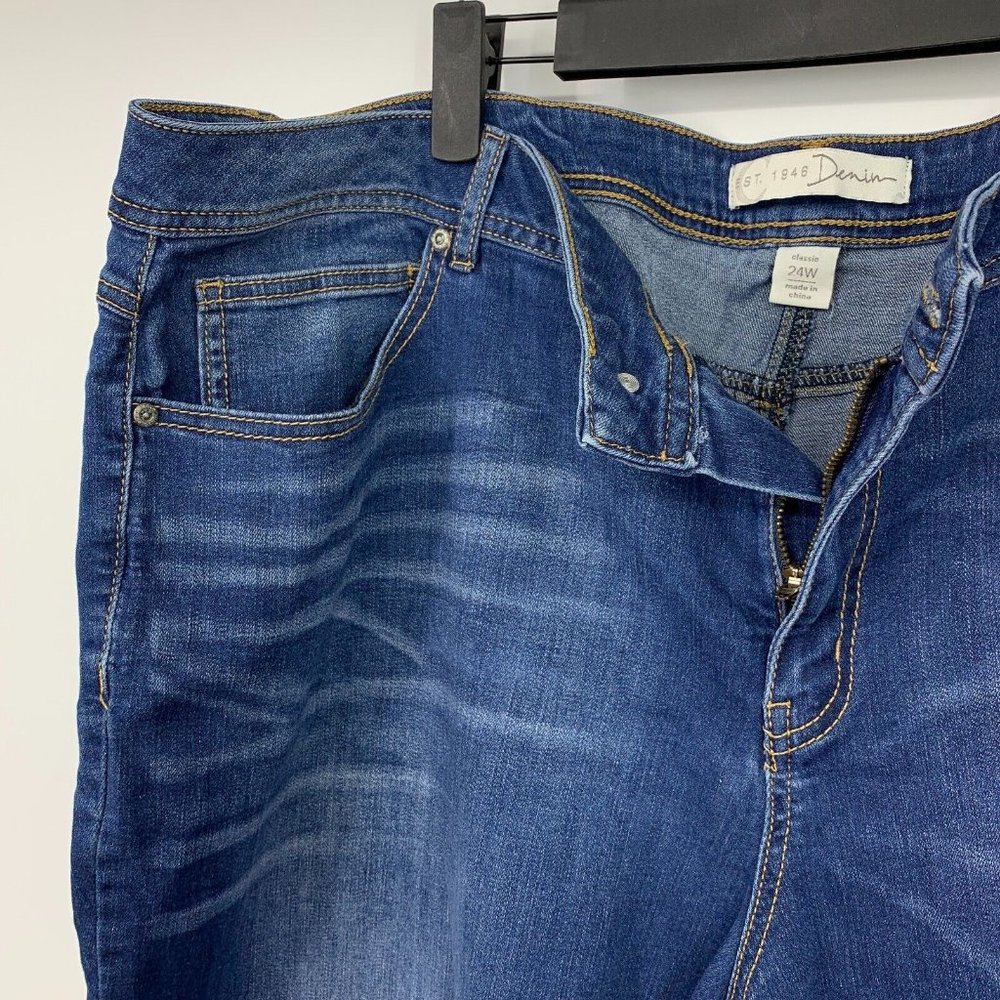Cato Jeans High Rise Skinny Ankle Crop Raw Hem Classic Denim - Picture 3 of 8